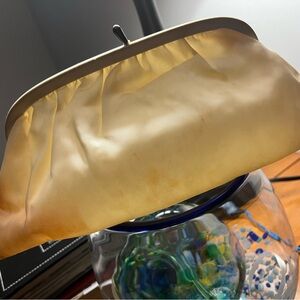 Vintage Elegant Ivory Satin Clutch
